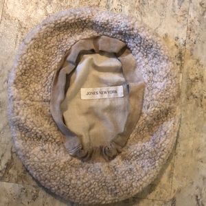 Faux shearling beret hat